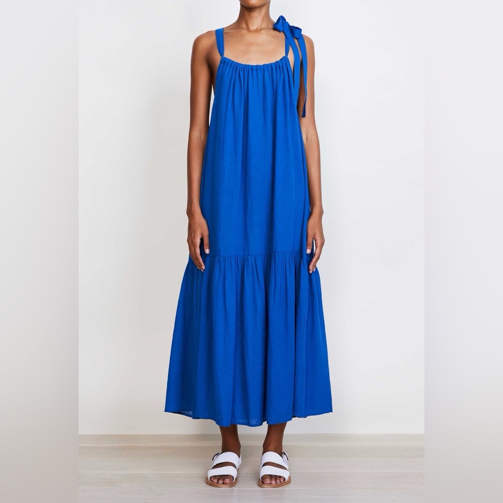 Apiece Apart Piedra Swing Maxi Dress Blue